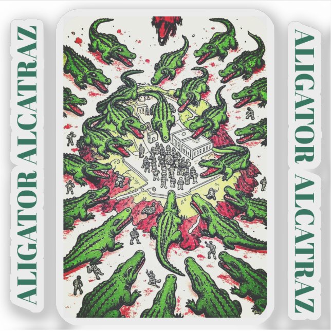STICKER ALIGATOR ALCATRAZ (Devant)