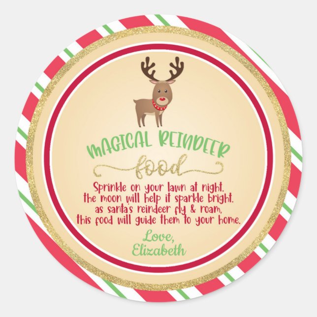 Sticker alimentaire Magic Reindeer - Round (Devant)