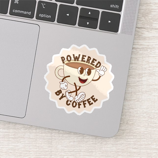 Sticker Alimenté par le Café (Détail)