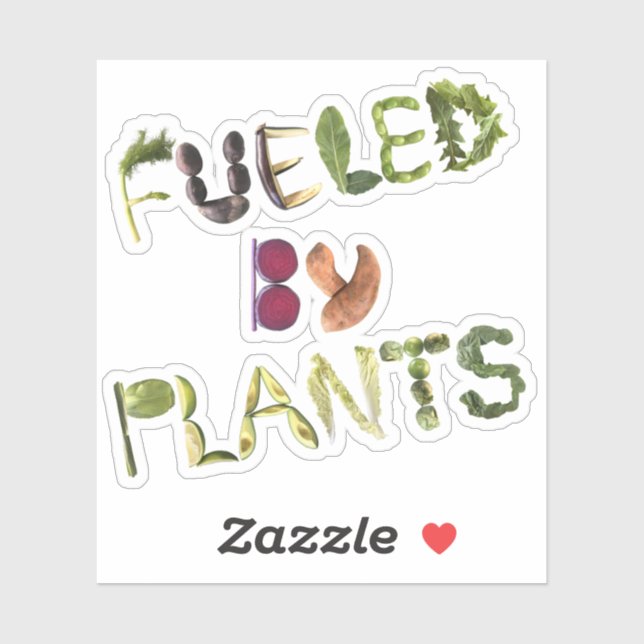 Sticker Alimenté Par Les Plantes - Vegan Pride (Feuille)