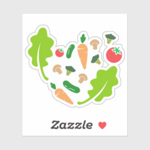 Sticker Aliments sains, fruits et légumes pour la nutritio