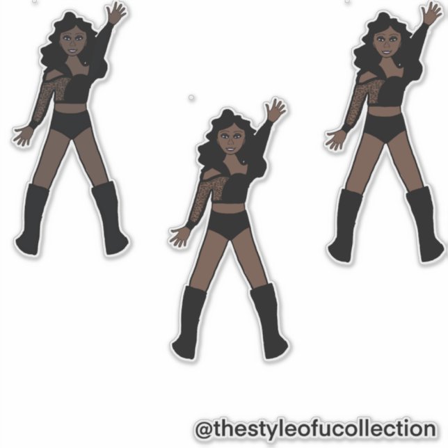 Sticker All Black Dancer #1 (Devant)