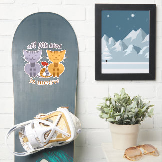 Sticker All you need is meow Valentine cats