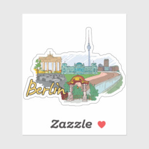 Sticker Allemagne Berlin, Vacances Allemandes