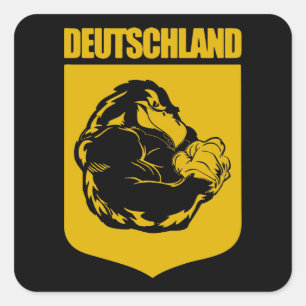Sticker allemand à aigle noir