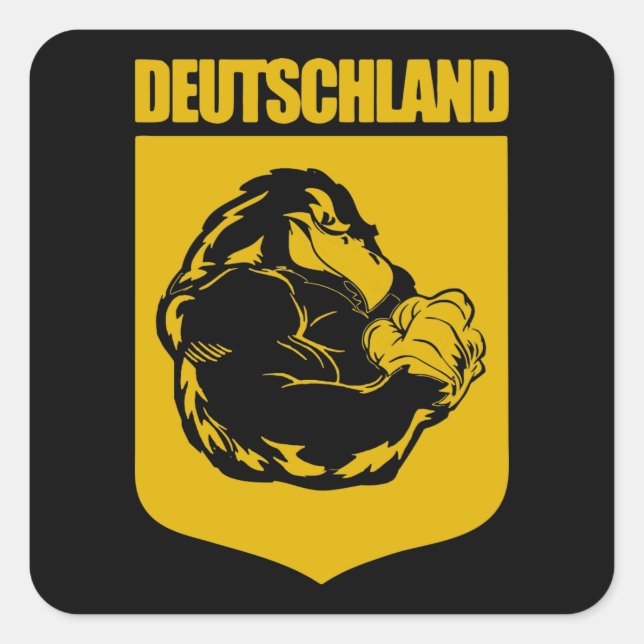 Sticker allemand à aigle noir (Devant)
