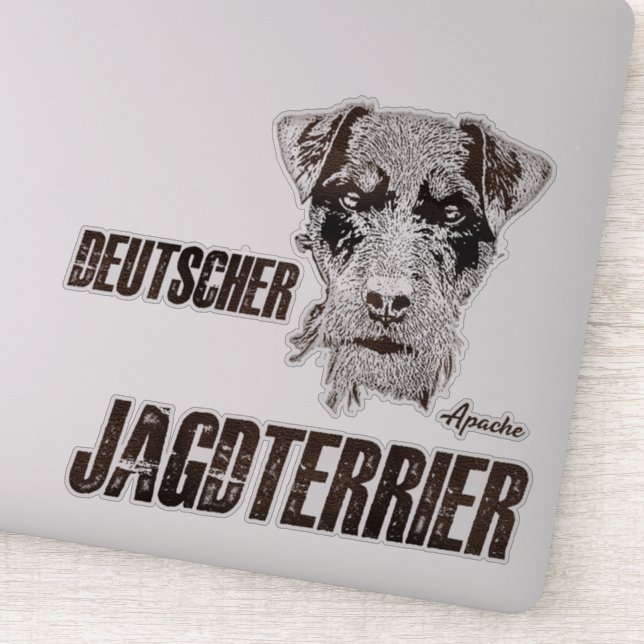 Sticker allemand Chasse Terrier (Jagdterrier) (Détail)