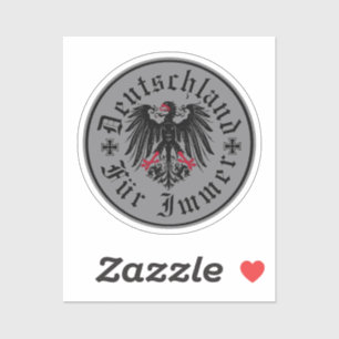 Sticker Allemand/Deutschland Forever/Aigle/Croix de fer