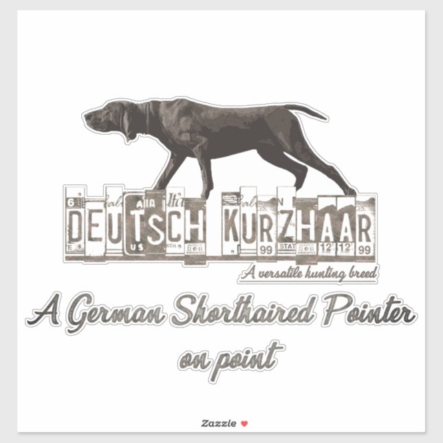 Sticker allemand pour pointeurs courts (GSP) (Feuille)
