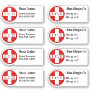 Sticker Allergie avertissement état médical enfants éco