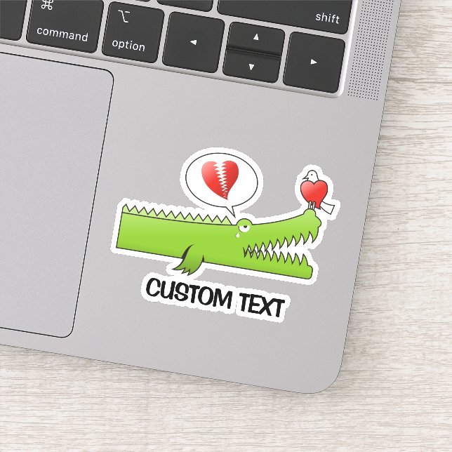 Sticker Alligator en amour (Détail)