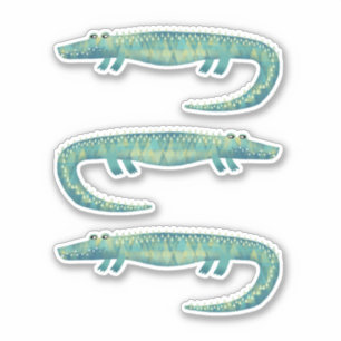 Sticker Alligator ou Crocodile Cute Animal Wildlife