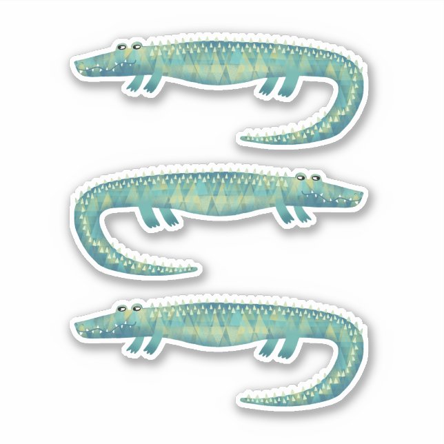 Sticker Alligator ou Crocodile Cute Animal Wildlife (Devant)