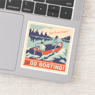 Sticker Allons en bateau