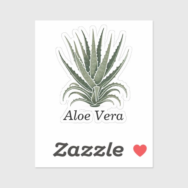 Sticker Aloe Vera Plante Herbal Apothecary (Feuille)