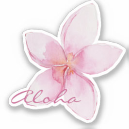 Sticker Aloha ! Fleur hawaïenne exotique