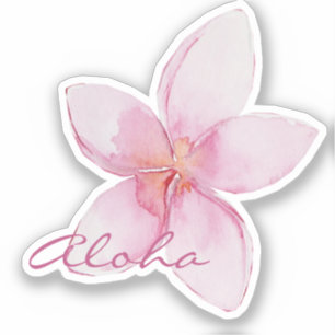 Sticker Aloha ! Fleur hawaïenne exotique