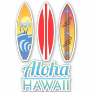 Sticker Aloha Hawaii Surf boards