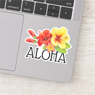 Sticker Aloha Hawaiian Flowers