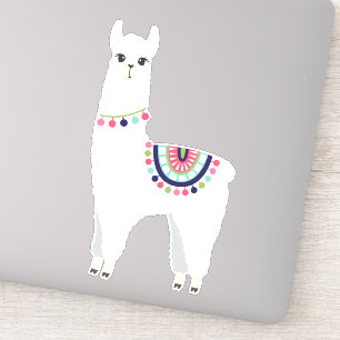 Sticker Alpaga blanc adorable