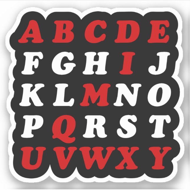 Sticker Alphabet anglais (Devant)