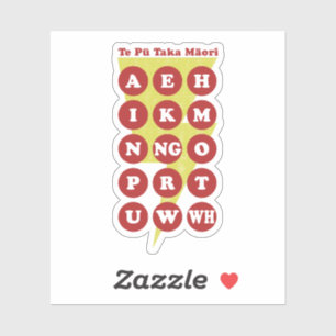 Sticker Alphabet Maori Apprentissage Te Réo
