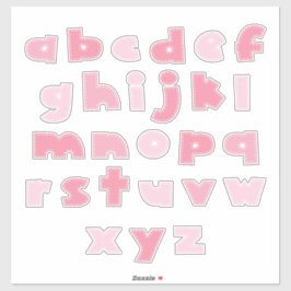 Sticker ALPHABET ROSE 'minuscule'