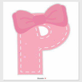 STICKER ALPHABET ROSE -P-