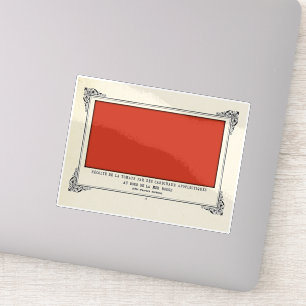 Sticker Alphonse Allais, April Fools, Rouge, Art Abstrait
