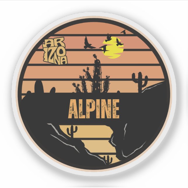 Sticker Alpine, Arizona (Devant)