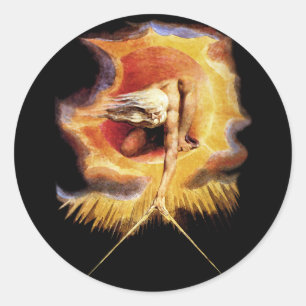 Sticker: Alt der Tage - William Blake Runder Aufkleber