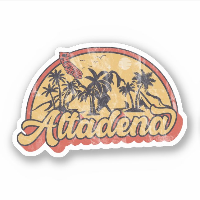 Sticker Altadena, Californie (Devant)