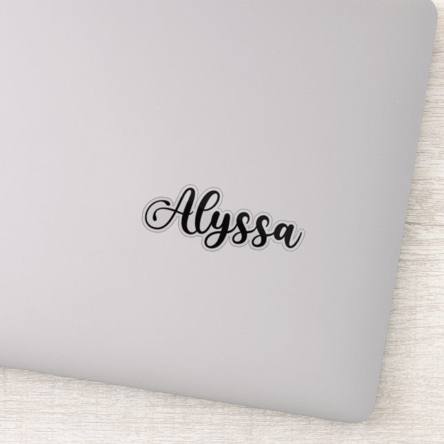 Sticker Alyssa Nom - Calligraphie manuscrite (Détail)