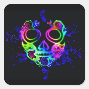 Sticker am Nonnenschädel