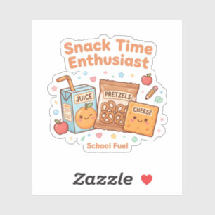 Sticker Amateur de snack mignon à l'école Temps de collati