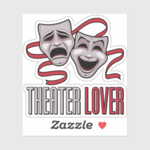 Sticker Amateur de Théâtre de Comédie et de Tragédie