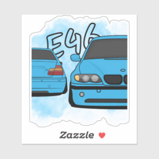Sticker Amateur de voiture de sport européenne bleue dessi