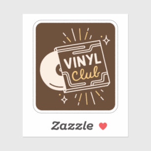 Sticker Amateurs de disques de club vinyle musique analogi