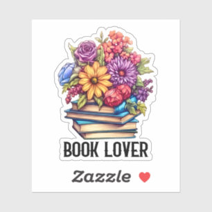 Sticker Amateurs de livres mignons lecture
