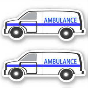 Sticker Ambulance - Coupe de 2 pouces