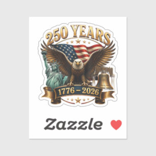Sticker Américain 250e anniversaire USA Patriotique 4 juil