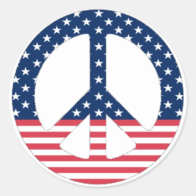 Sticker américain pour les signes de paix (Devant)