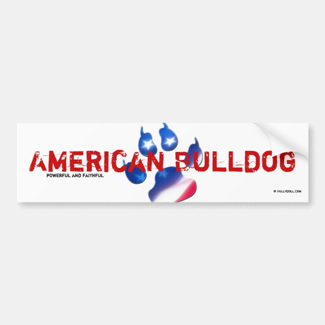 Sticker American Bulldog Autoaufkleber (Vorne)