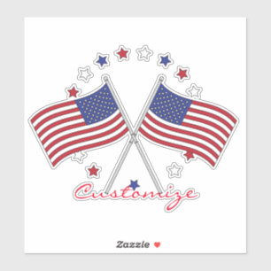 Sticker American Flags Thunder_Cove Patriotic 4th of July