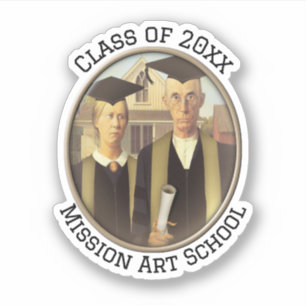 Sticker American Gothic Graduation Cameo