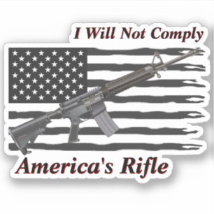Sticker Amérique Rifle Rifle Ripped États-Unis Drapeau Je 