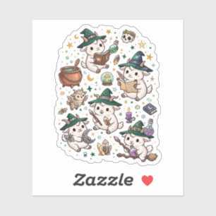 Sticker Amis chèvres magiques Art Fantaisie Kawaii Mignon