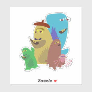 Sticker Amis Monstres Pour Toujours Personnage Dessin Anim