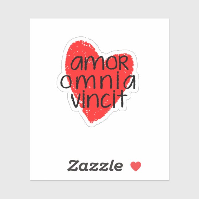 Sticker Amor Omnia Vincit (L'Amour Conquiert Tous) (Feuille)