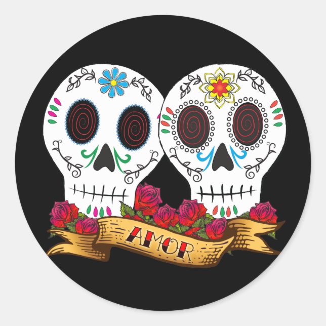 Sticker "Amor" pour Love Skuls (Devant)